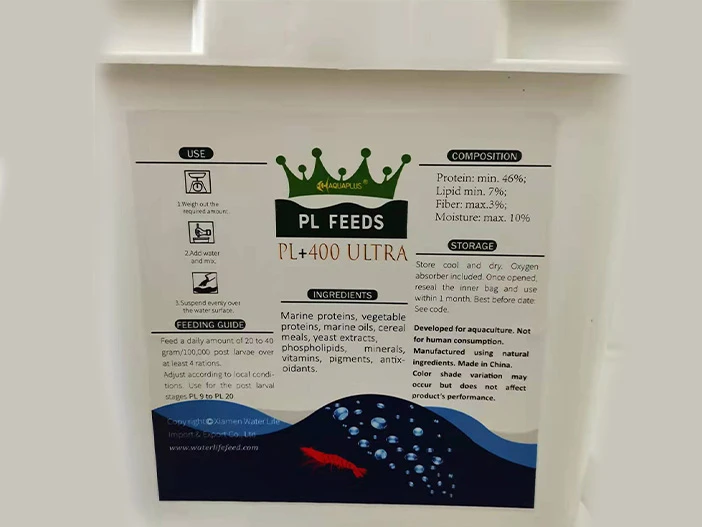 Aquaplus shrimp PL400 micro-encapsulated diets Aquaplus shrimp PL400 micro-encapsulated diets